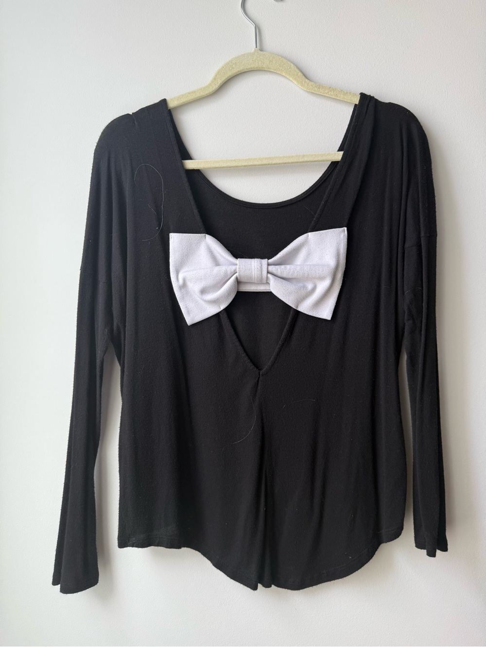 Windsor Black Long Sleeve Scoop Neck Top